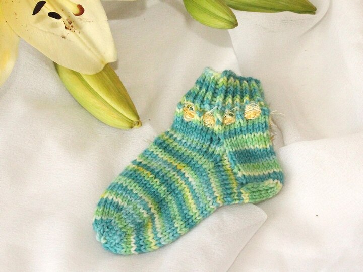 Strickanleitung Baby-Sneaker-Socken, Sohlenlänge ca. 10 cm