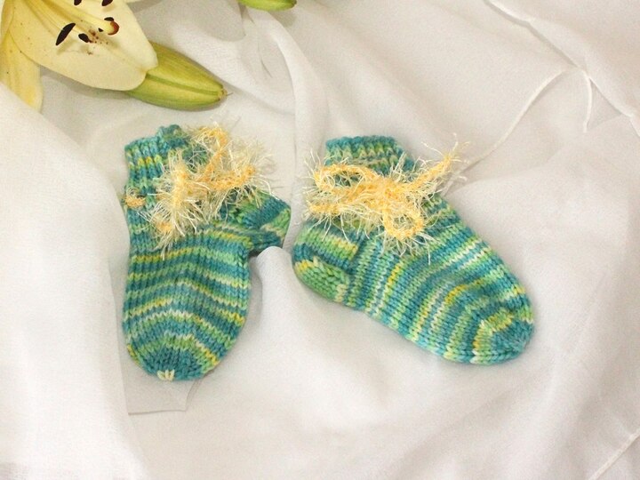 Strickanleitung Baby-Sneaker-Socken, Sohlenlänge ca. 10 cm