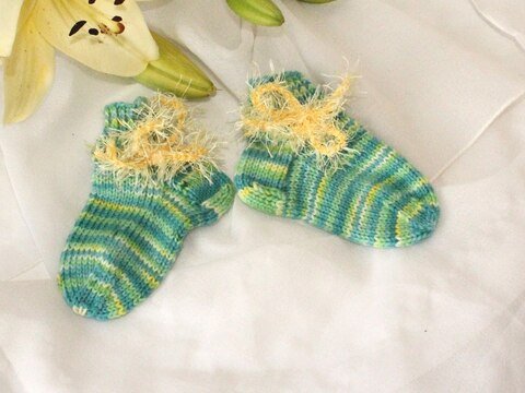 Strickanleitung Baby-Sneaker-Socken, Sohlenlänge ca. 10 cm