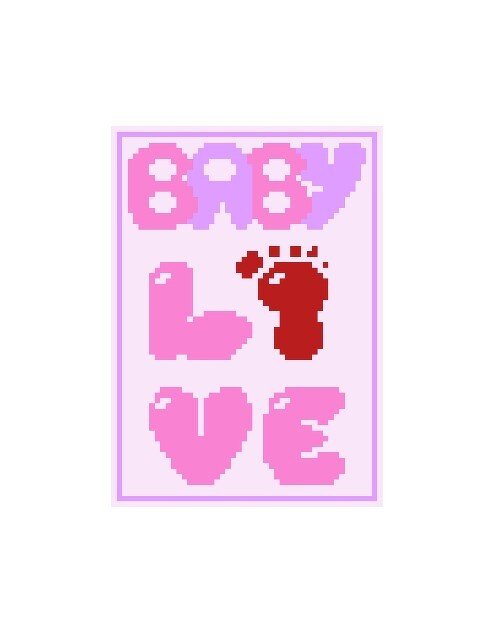 Häkelmuster * BABY LOVE GirL * Grafik für Fm Decke