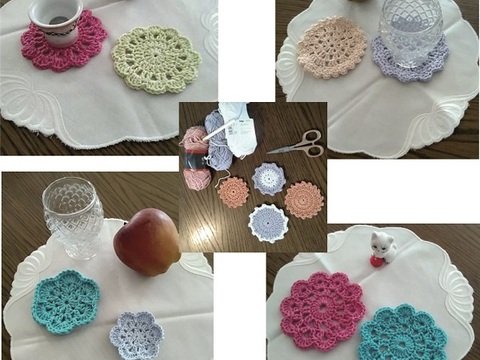 Häkelanleitung Untersetzer-Parade Nr.2