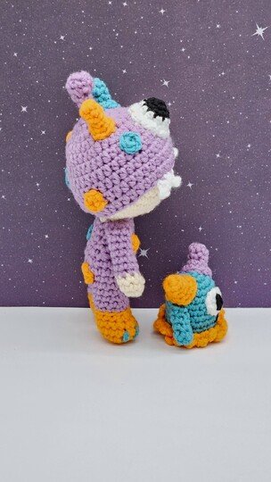 Felton in Monster Costume- Amigurumi PDF- English