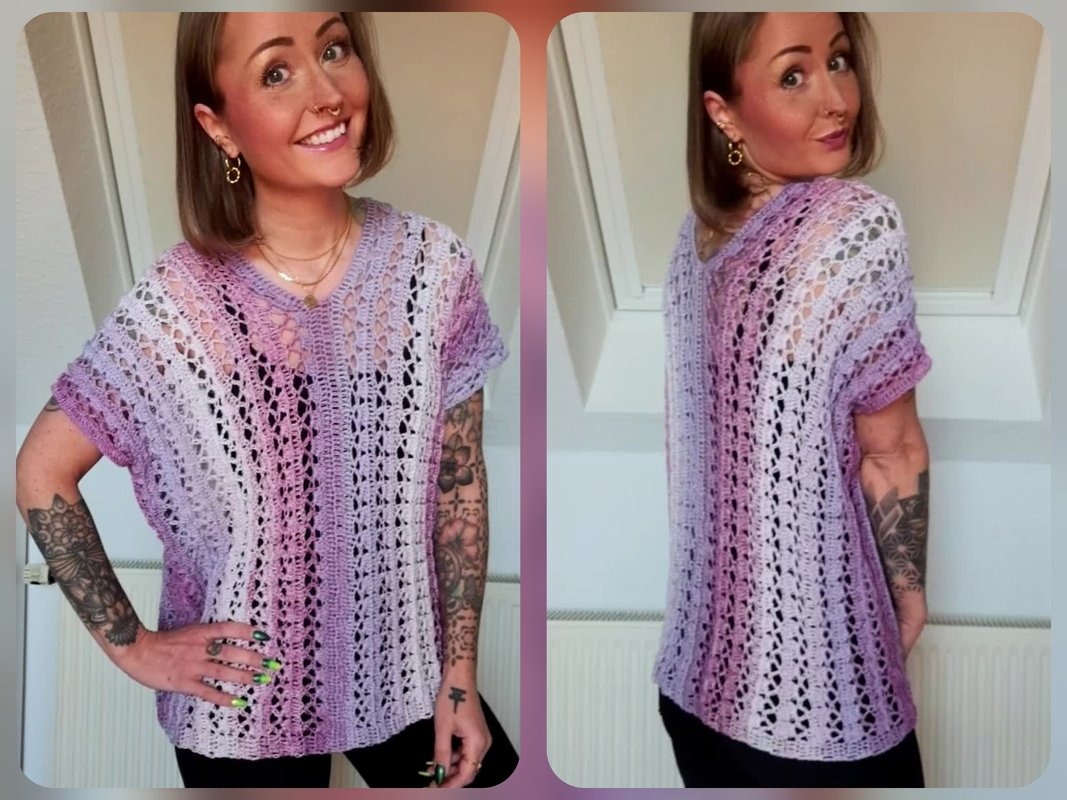 Tunika Antje häkeln Häkeltunika Shirt Häkelshirt Oberteil