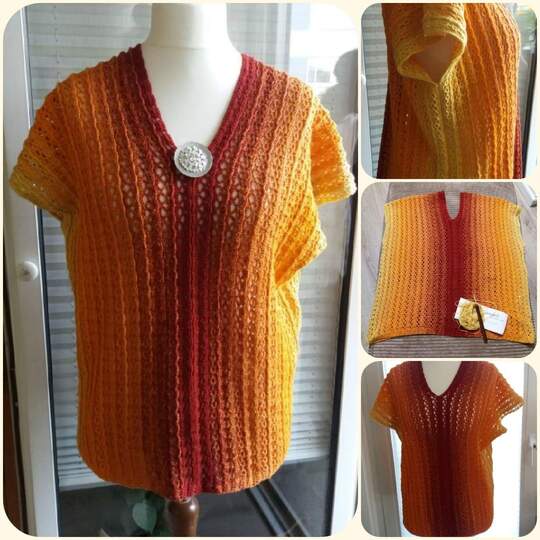 Tunika Antje häkeln Häkeltunika Shirt Häkelshirt Oberteil