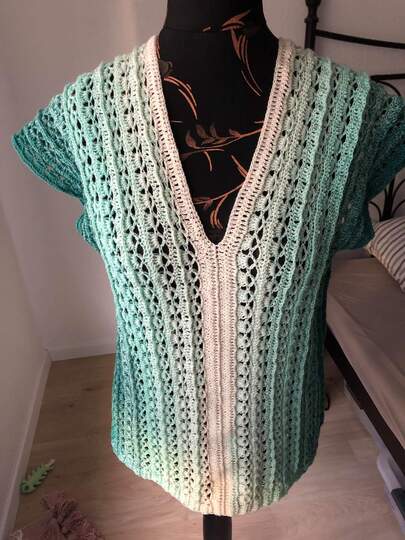 Tunika Antje häkeln Häkeltunika Shirt Häkelshirt Oberteil