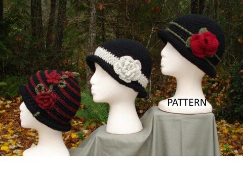 Rolled Brim Cloche Hats - PA-102