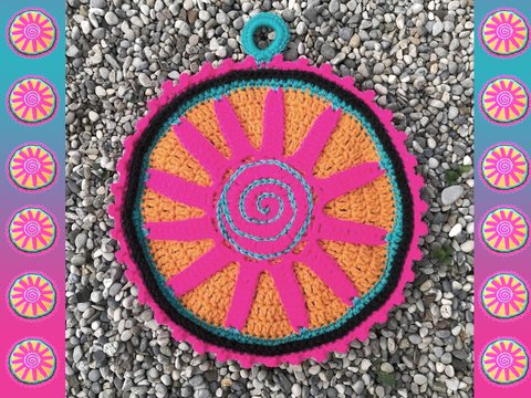 Topflappen "Sonnenrad"