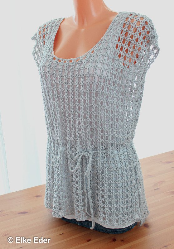 Mesh Shirt, Summer Top, Tunic „Mayla“ - Crochet Pattern - Image 12