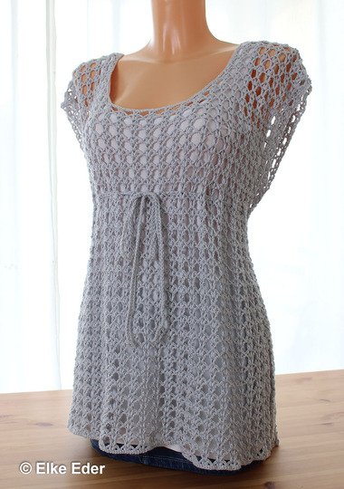 Netzshirt, Tunika "Mayla" - Häkelanleitung