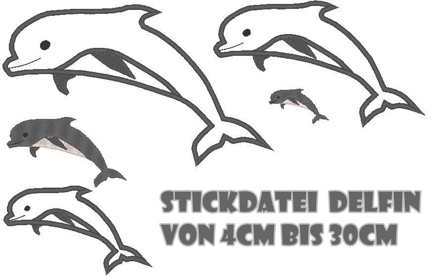 Stickdatei Delfin Delphine 2.0