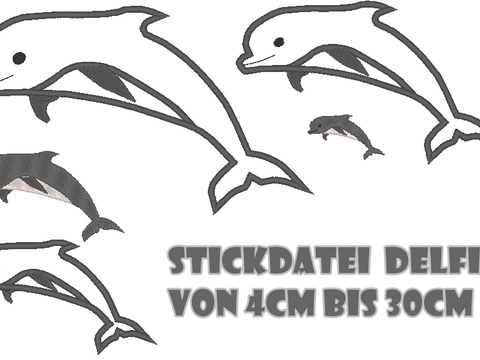 Stickdatei Delfin Delphine 2.0