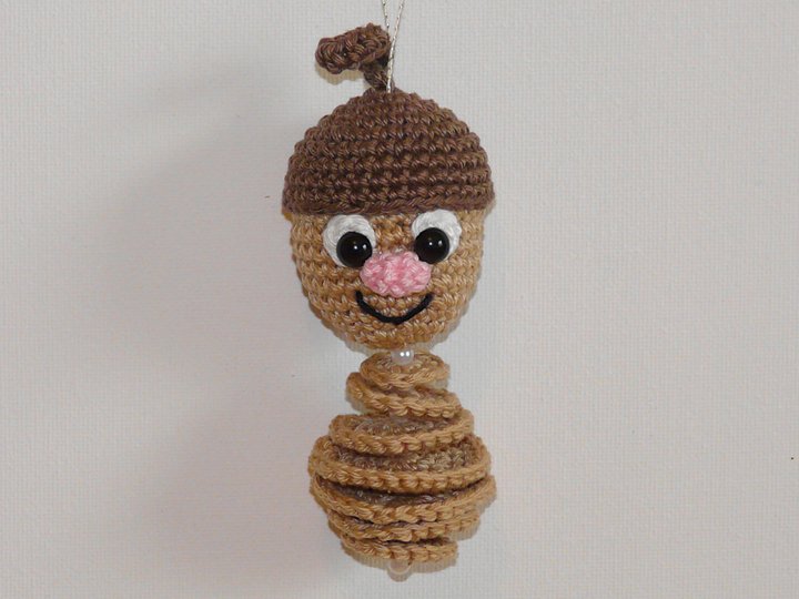 Häkelanleitung Herbstanhänger Eichel und Kastanie