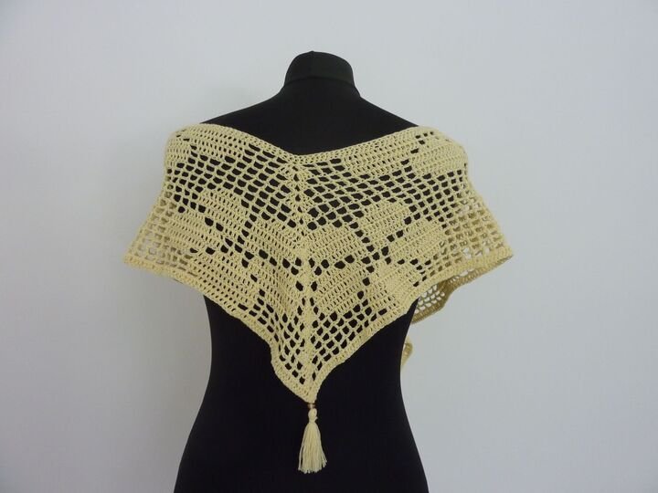 Häkelanleitung - V-Schal "Flowers"