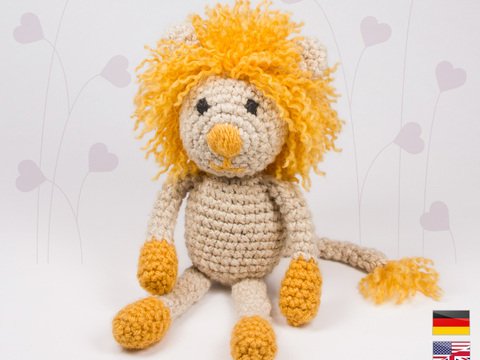 Löwe 'Lothair' • LuckyTwins • Amigurumi Häkelanleitung
