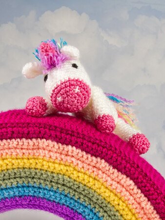 Unicorn 'Una' + 3D Rainbow • LuckyTwins • Amigurumi crochet pattern