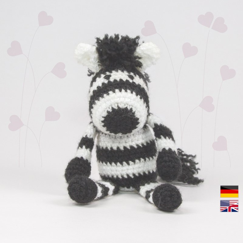 Zebra 'Zola' + Schwimmring &bull; LuckyTwins &bull; Amigurumi H&auml;kelanleitung