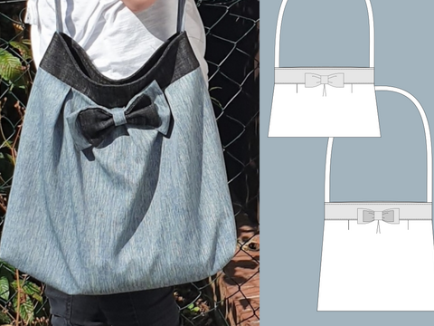 Caro – Shopper & Handtasche mit Schleife, 2 Größen, Videotutorial (A4+A0)