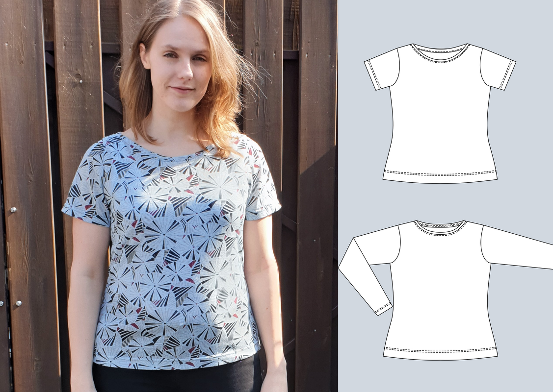 Lea – Figurbetontes Jersey-Shirt mit U-Boot-Ausschnitt (BU 80-116, A4+A0)