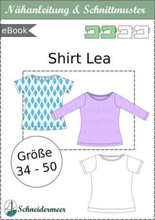 Shirt Lea - mit U-Boot-Ausschnitt - 2 Ausschnittgrößen - Gr. 34 bis 50