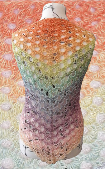 Häkelanleitung Dreieckstuch Blütenrausch