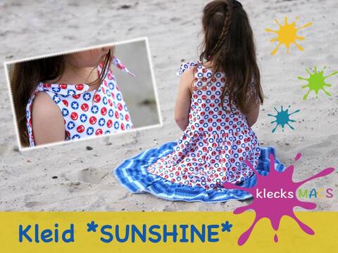 Mädchenkleid *SUNSHINE* von klecksMACS - Nähanleitung / E-Book in PDF