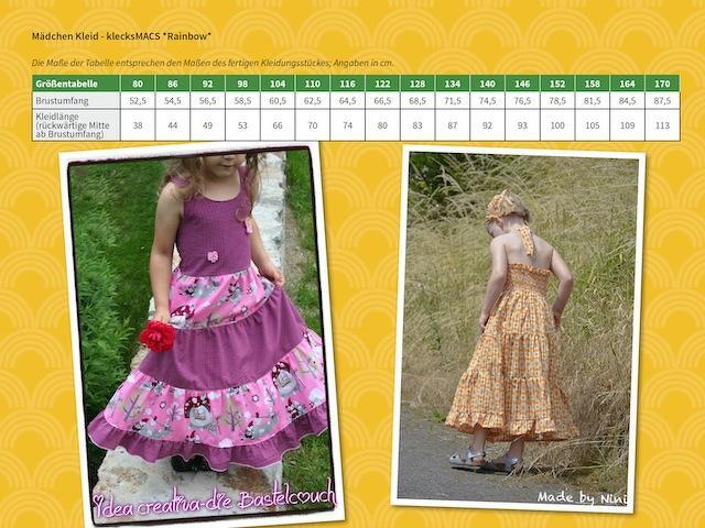 Mädchenkleid *RAINBOW* von klecksMACS - Nähanleitung / E-Book in PDF - Bild 4