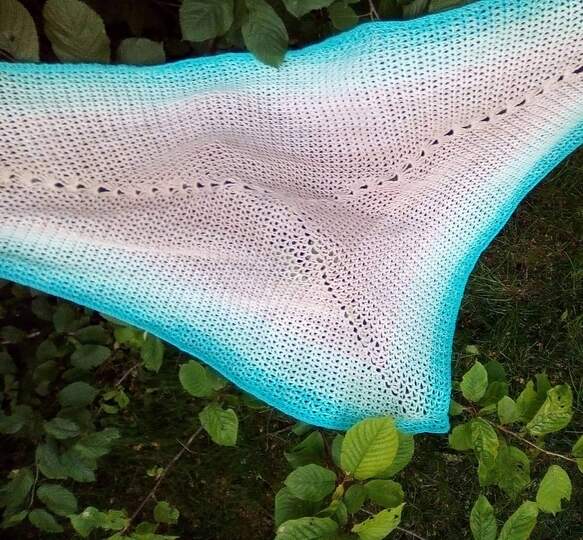 Tuch Alma häkeln Häkeltuch Dreieckstuch Schultertuch