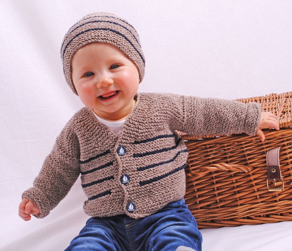 Strickanleitung Babyjacke und Mütze Luis & Luisa von 3 bis 24 Monaten - Bild 3