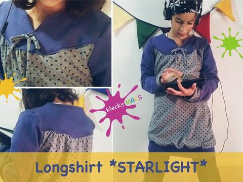 Mädchen Shirt *STARLIGHT* von klecksMACS - Nähanleitung