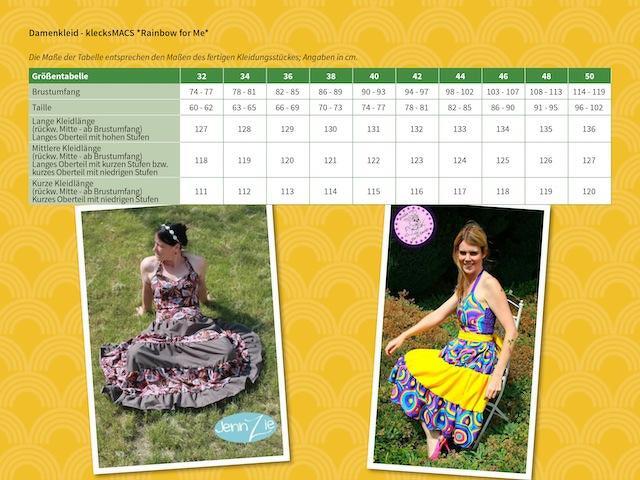 Damenkleid *RAINBOW for ME* von klecksMACS - Nähanleitung / E-Book in PDF
