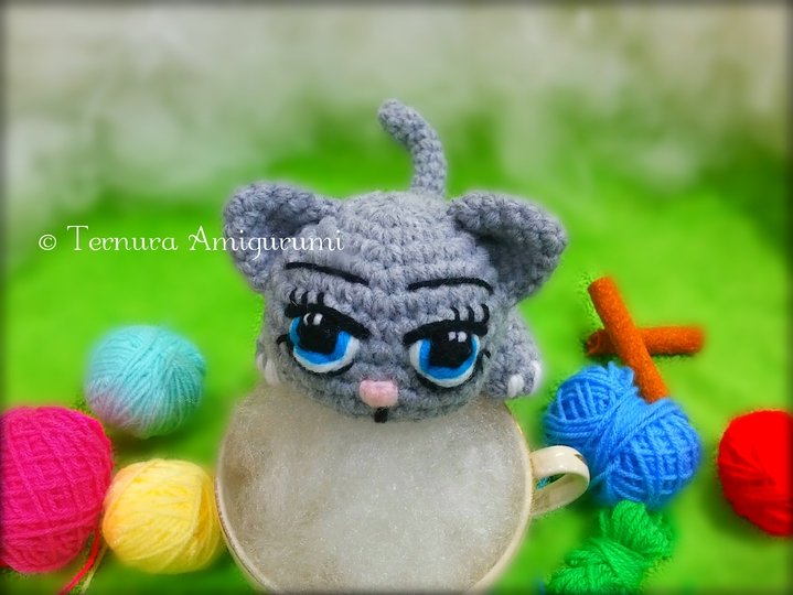 Häkelanleitung Kally, das süße Kätzchen PDF ternura amigurumi english deutsch- dutch
