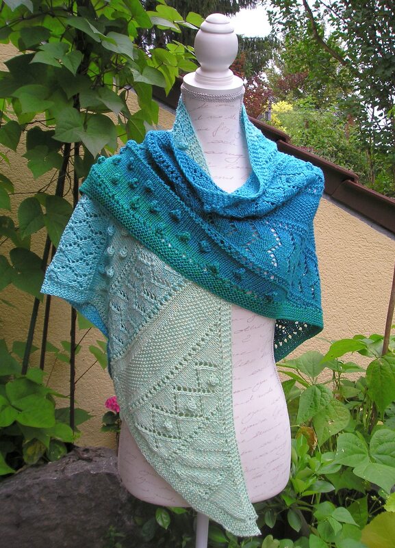 Strickanleitung Dreieckstuch "Karibikstrand"