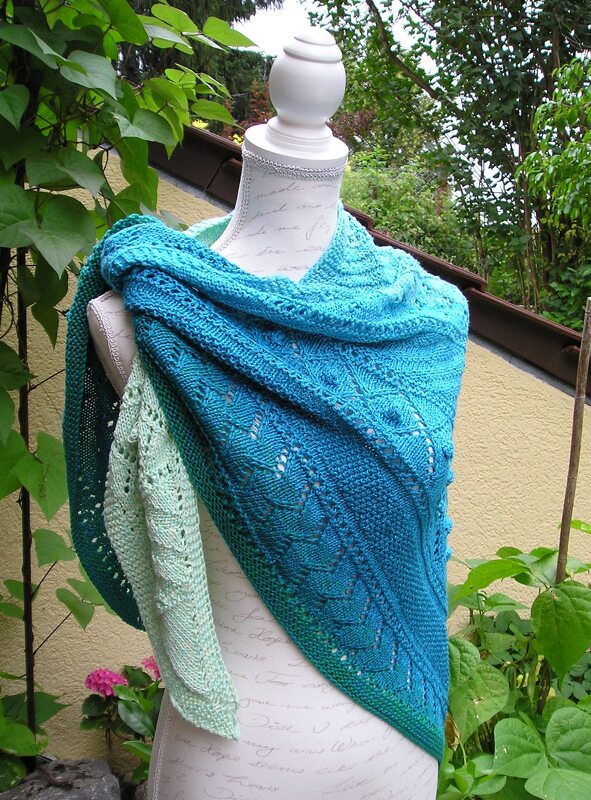 Strickanleitung Dreieckstuch "Karibikstrand" - Bild 4