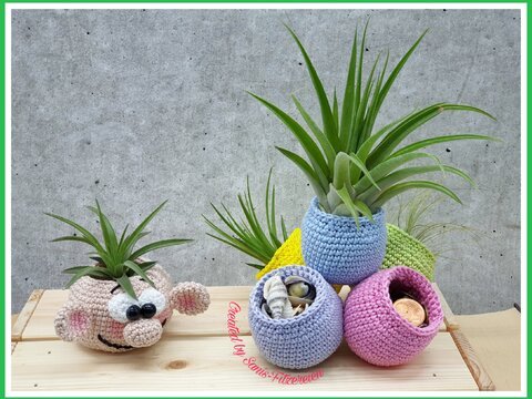 Häkelanleitung Kleine Töpfchen 2.0
