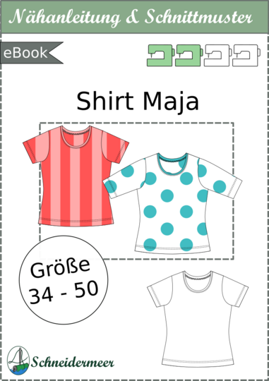 Maja Women’s Jersey Shirt – Basic Tee with 4 Sleeves EU 34–50 / US 4–20