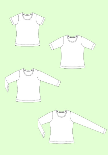 Maja Women’s Jersey Shirt – Basic Tee with 4 Sleeves EU 34–50 / US 4–20