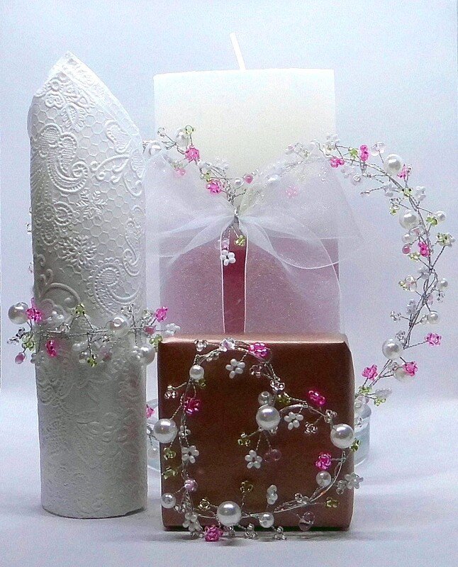 Tisch-Deko Geburtstags-Deko Perlen-Herzen & Serviettenringe - Bild 3