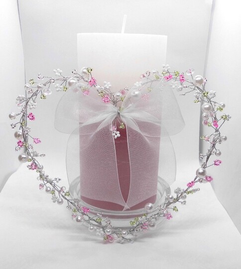 Tisch-Deko Geburtstags-Deko Perlen-Herzen & Serviettenringe