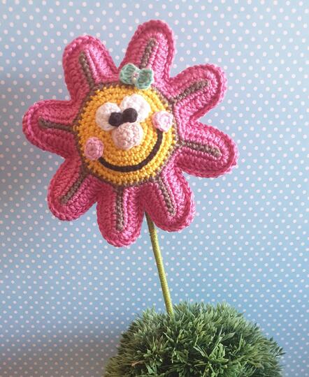 Blumen Untersetzer mit passendem Blumenstecker