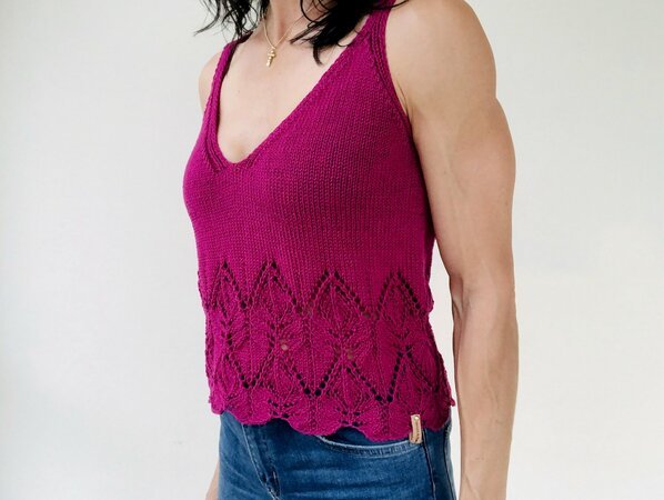 Knitting pattern - Knit Top ELLA - sizes S, M, L, XL - No.222E
