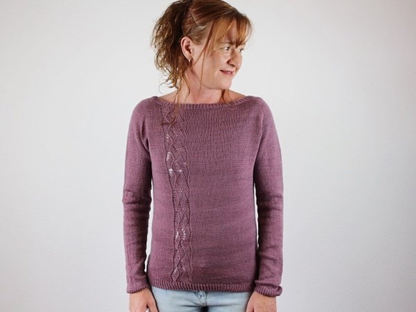 DAMEN Pullovers & Sweatshirts Pullover Stricken Violett M Object Pullover Rabatt 61 % 