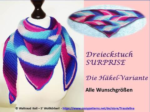 HÄKEL-Anleitung Dreieckstuch SURPRISE