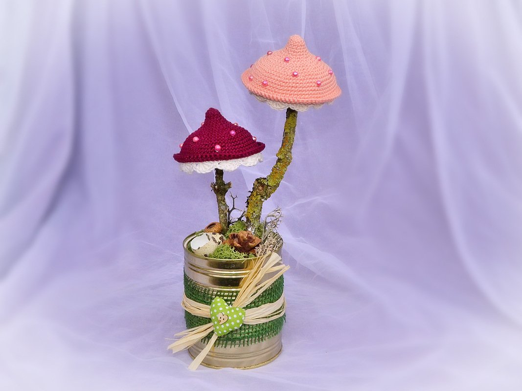 7 tlg Sparset Pilze schnelle Herbstdeko Geschenk Glücksbringer - Bild 18