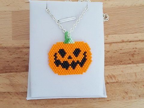 Schmuckanhänger Halloween Kürbis