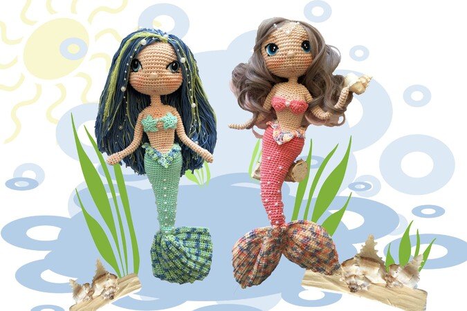 Mermaid Gimena & Michelle Pattern Amigurumi