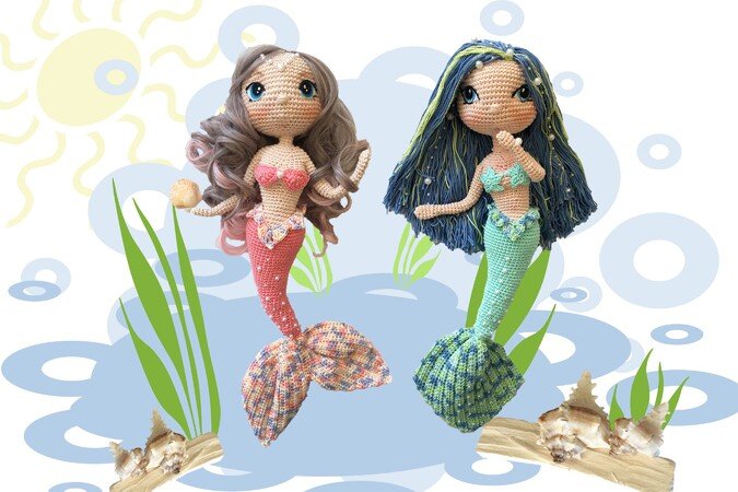 Mermaid Gimena & Michelle Pattern Amigurumi
