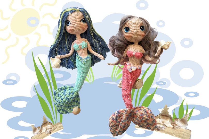 Mermaid Gimena & Michelle Pattern Amigurumi