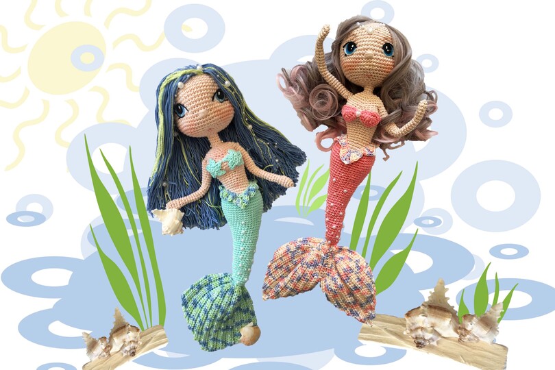 Mermaid Gimena & Michelle Pattern Amigurumi