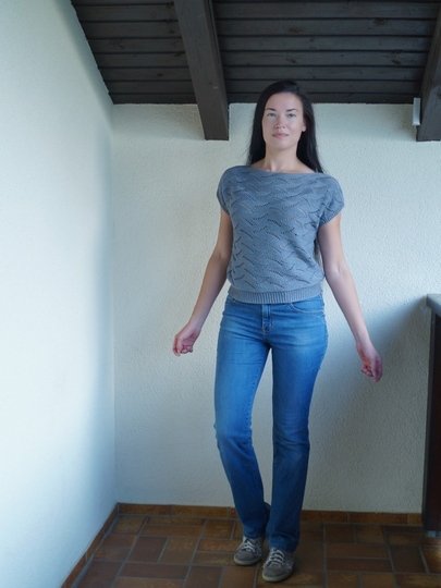 Wellenmuster T-Shirt Mira: 2 Varianten in 1