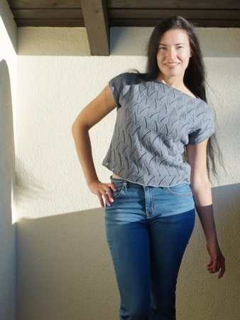 Wellenmuster T-Shirt Mira: 2 Varianten in 1